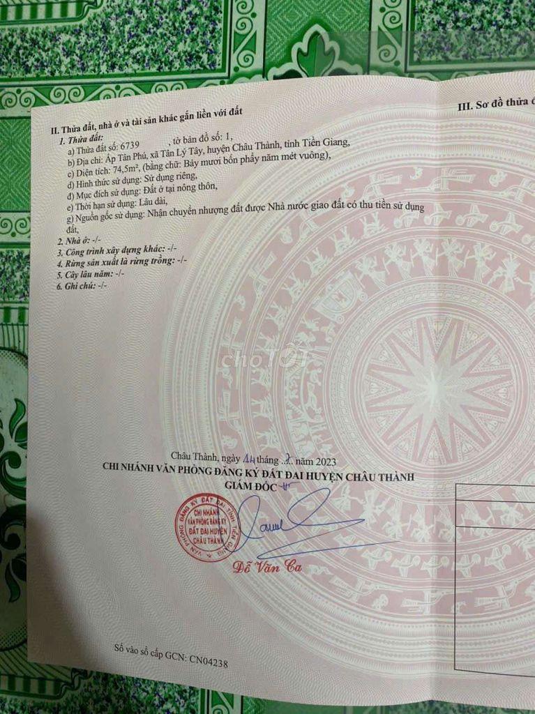 Bán đất khu công nghiệp Tân Hương