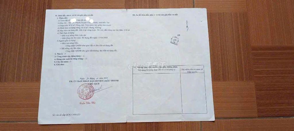Bán nhà 1 trệt 1 gác đúc Tân Thạch, Châu Thành, Bến Tre