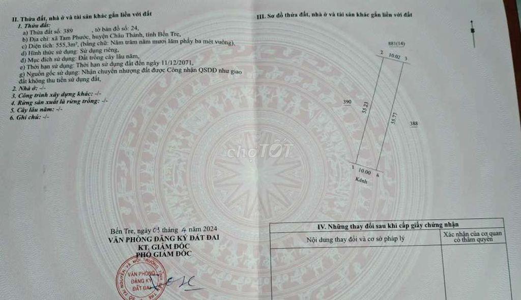 555M ĐẤT MẶT TIỀN HẺM THÔNG 3.5M Ở TAM PHƯỚC CÁCH 173 CHỈ 100M