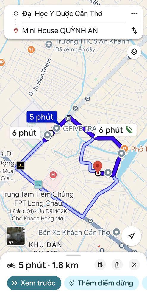 NHÀ TRỌ CHO THUÊ HẺM 11 SAU LƯNG BỆNH VIỆN ĐA KHOA TRUNG ƯƠNG CẦN THƠ