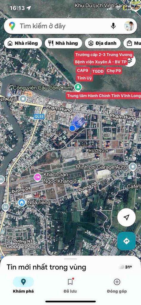 nhà gần khu hành chảnh Tỉnh Vĩnh Long