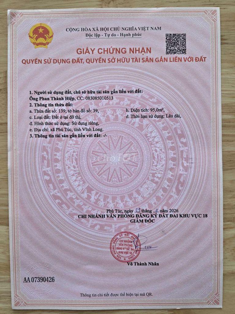 BÁN ĐẤT THỔ CƯ HẺM XE HƠI CÁCH ĐƯỜNG TRẦN VĂN ƠN 100M