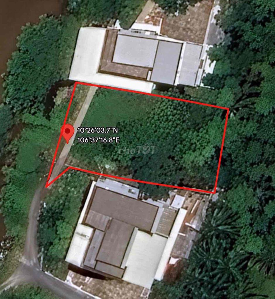 Bán đất thổ cư 411m² Bình Xuân, TP Gò Công – Đất nở hậu, giáp rạch